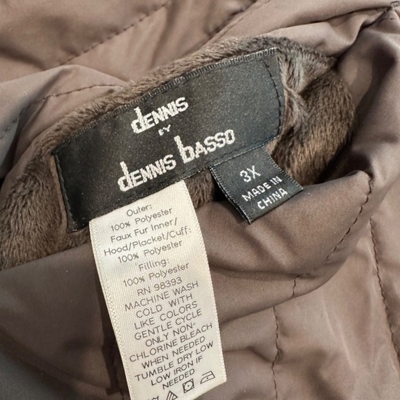 Dennis by Dennis Basso Faux Fur Reversible Coat Leopard Print with Hood - sz 3X - Picture 5 of 7